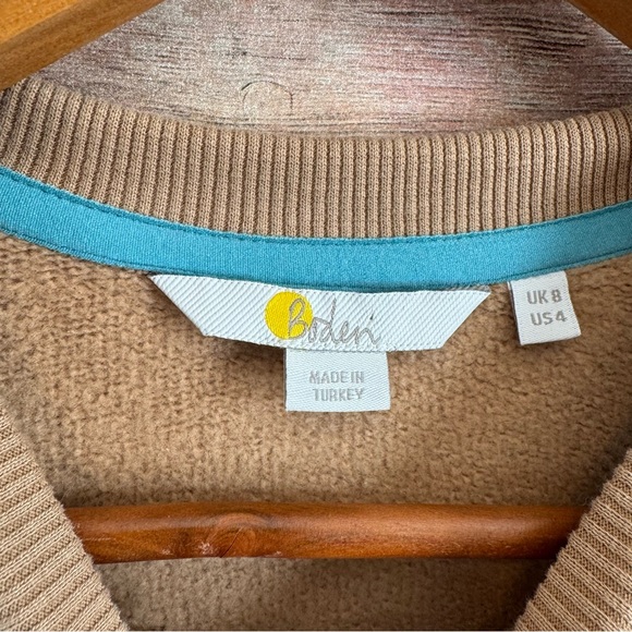 Boden Women's Mixed Media Twofer Sweatshirt Floral Print Maxi Dress Size 8 - Picture 5 of 10